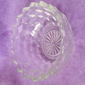Vintage Whitehall Fostoria Cubist Clear Glass Bowl #2056